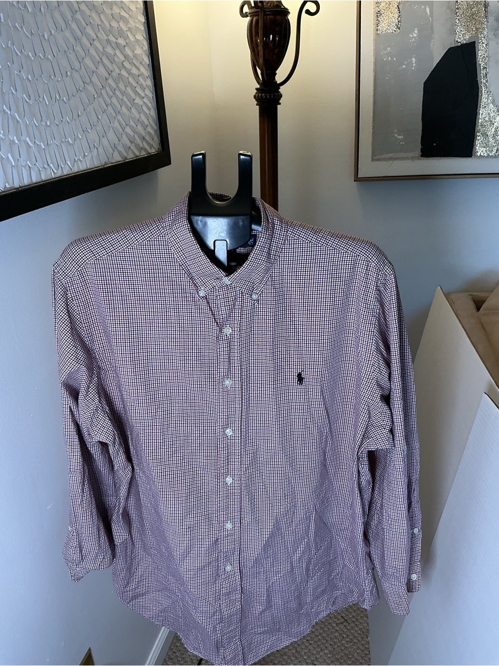 Polo Ralph Lauren Men’s 17 32/33 Classic Fit Red Check Dress Shirt